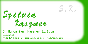 szilvia kaszner business card